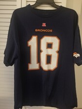 Denver Broncos Peyton Manning 18 T-shirt Size XL Blue