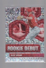ALEC BOHM 2021 PANINI MOSAIC ROOKIE DEBUT QUICK PITCH PRIZM #RD20