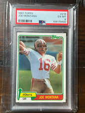 1981 Topps #216 Joe Montana RC Rookie Card SF 49ers HOF PSA 6 Legend QB Goat