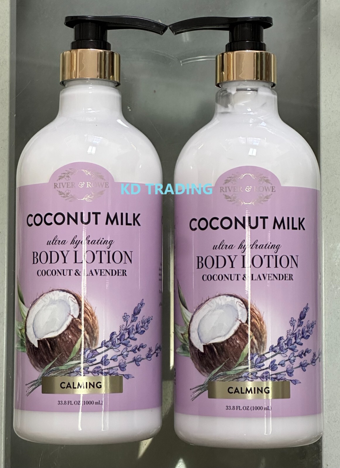 FILA (2 confezioni) LOZIONE CORPO CALMANTE RIVER & ROWE ultra idratante ~ cocco & lavanda