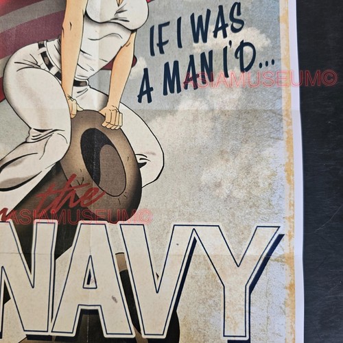 1944 WW2 USA AMERICA WOMEN ARMY SOLDIER NAVY WAR MILITARY PROPAGANDA POSTER G88 - Picture 6 of 9
