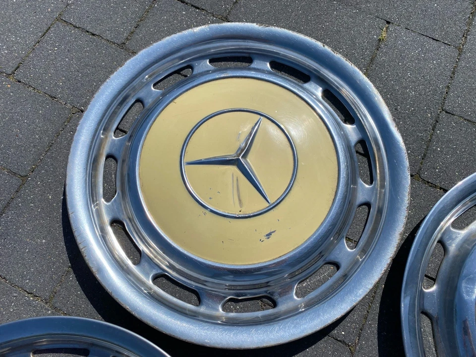 Mercedes W108 W114 W115 W116 W123 R107 Rad Kappe Kappen 14 Zoll Ahorn Gelb 606 - Bild 4 von 4