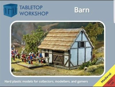 28 mm (1:56) Bausatz Barn The Tabletop Workshop 28MEDBARN