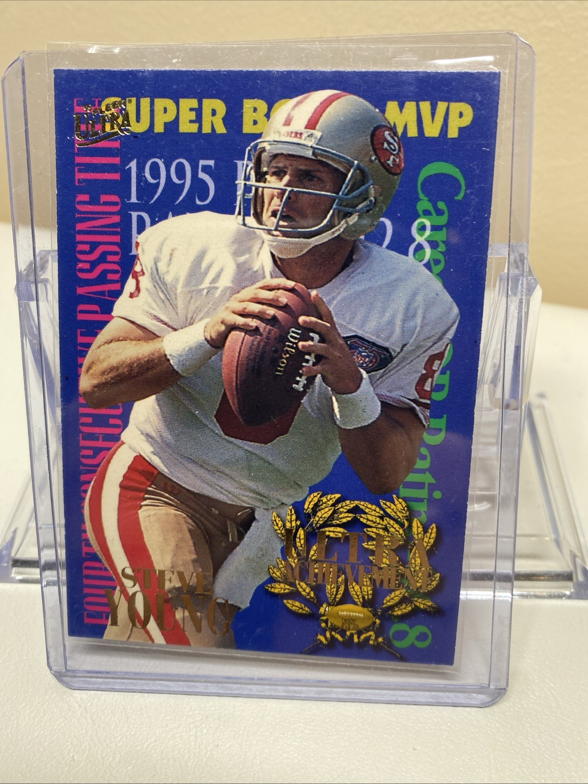 1995 Fleer Ultra Steve Young Ultra Achievement Gold Medallion #10 49ers