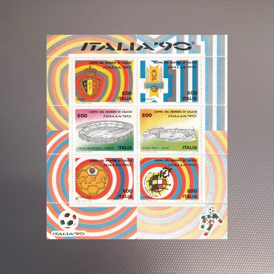 Italien 1990 - Fußball Weltmeisterschaft Block 7 postfrisch Mi. Nr. 2129-2134 - Bild 1 von 1