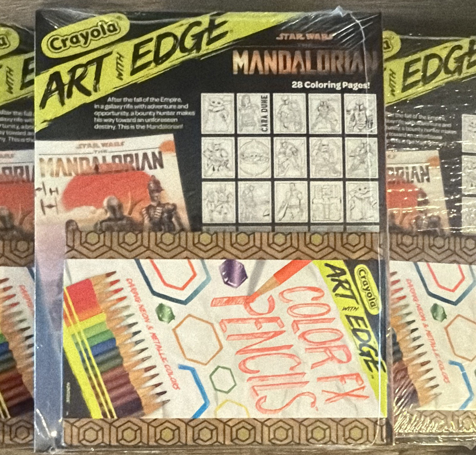 Crayola Art with Edge Star Wars The Mandalorian Bundle Color FX Pencils Poster