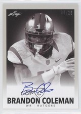 2014 Leaf Originals 1960 Design Silver 9/25 Brandon Coleman #BC2 Auto 0c6