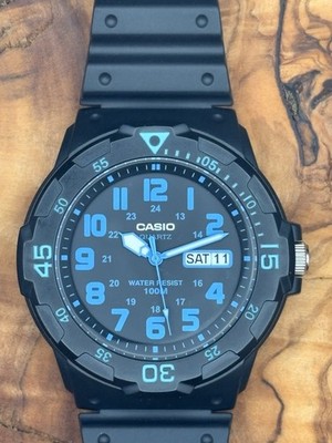 Casio MRW-200H-2BV Men s Sport Analog Quartz Watch Blue Black 100M New in Box