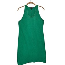 J. Crew Racerback Tank Dress Sleeveless Green Casual Summer Short Basic M