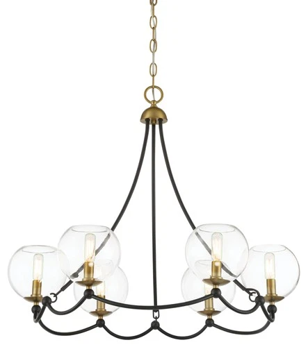 Minka Lavery 5067 Kearney Park 8 Light 35"W Vantage Chandelier - Coal / Soft - Picture 1 of 12