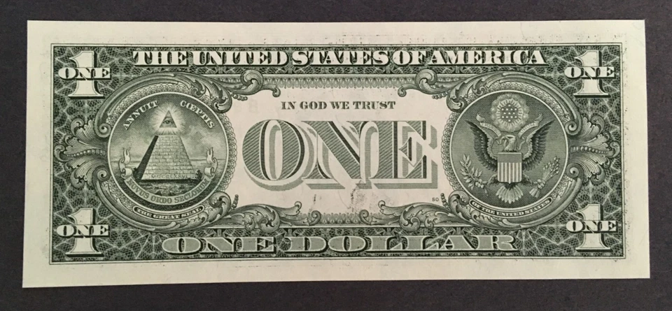 1993 $1.00 one DOLLAR NOTE uncirculated radar B 01700710 H - Image 2 of 2