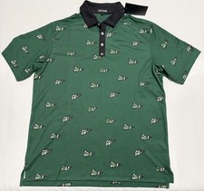NWT Bad Birdie Golf Core Pique Playin  G Green Polo Short Sleeve Mens Large
