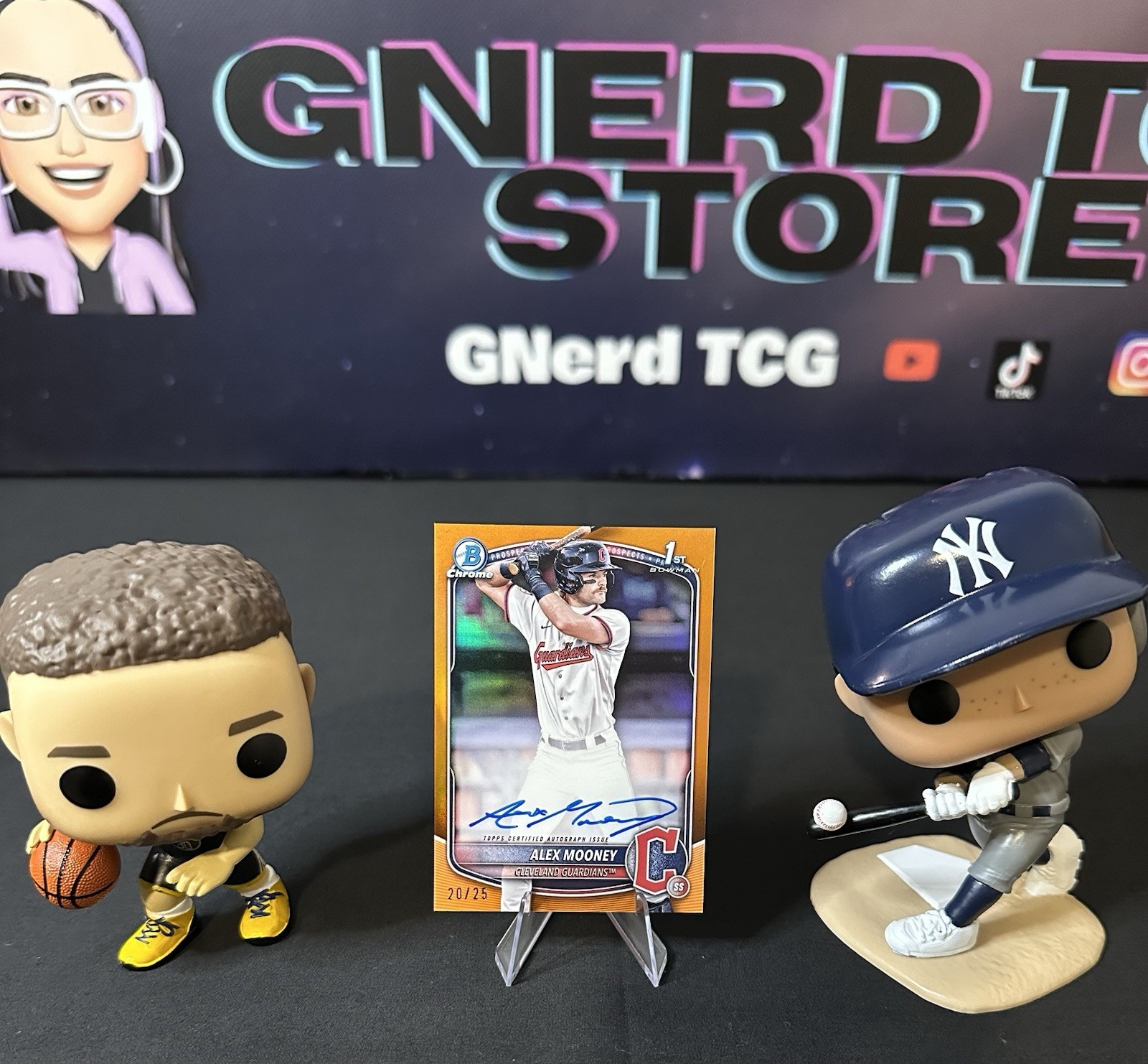 2025 Bowman Chrome Prospect Auto Alex Mooney #CPA-AM Orange Refractor /25 SSP