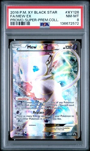 Mew EX XY126 XY Black Star Promo Pokemon Super Premium Colelction NM-MT PSA 8