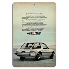 Retro AMC Pacer Sign: Celebrate the Classic Wide Small Car