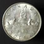 1960 - UNCIRCULATED - Canada 1 SILVER dollar - LOW COMBINED SHIP - C100-166