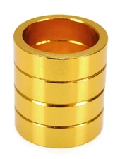 Bicycle BMX or MTB headset spacers for 1 1/8" threadless (SET of 4) 10mm - GOLD
