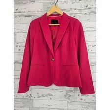 Banana Republic Womens Pink Wool Blend Single Button Blazer Jacket Size 4