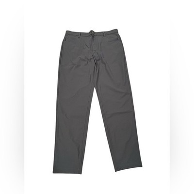 Fabletics Men's The Don 5 Pocket Polyester Stretch Charcoal Chinos 38x34