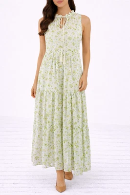 True Religion Kleid XS S Bunt Damen Sommer Maxi Lochspitze Baumwolle Lang Neu - Bild 1 von 4