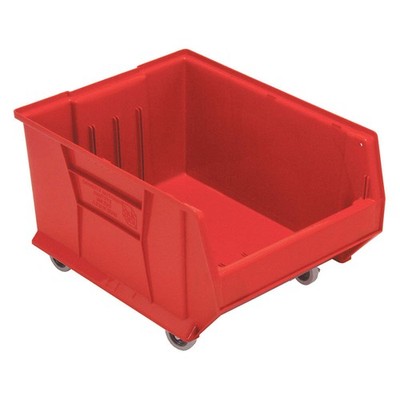 QUANTUM STORAGE SYSTEMS QUS965MOBRD Mobile Hopper Bin,Red,PP,12 in 493G11