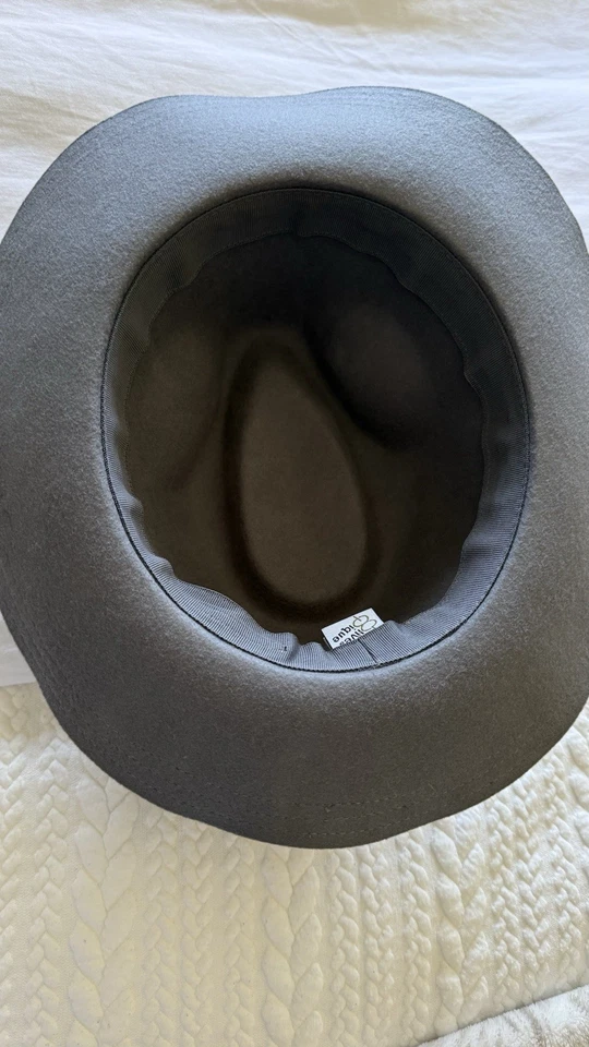 Olive & Pique Grey Wool Felt Feathered Western Hat - Image 4 of 4