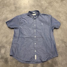 Size XL - Penguin Shirt Mens Blue Classic Fit Collared Button Down Ships Fast 
