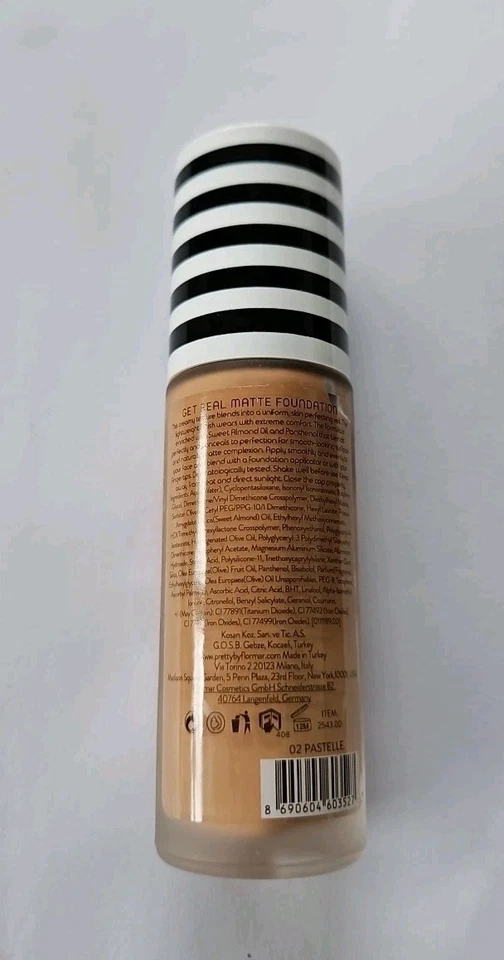 Pre.tty BY FLORMAR GET REAL MATTE FOUNDATION. SPF 15,02 PASTELLE. - Bild 2 von 2
