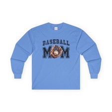Baseball Mom Long Sleeve Tee | Glove Graphic, Sport Mom Shirt