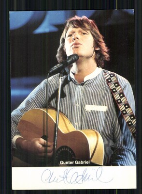 Gunter Gabriel Autograph Card Original Signed # BC 222172