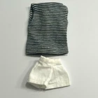 Vintage 1960 Mattel Barbie® #963 "RESORT SET" White Shorts & Striped Blue Top VG