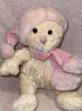 Commonwealth 2001 Snowman with Pink Scarf Hat Christmas Plush Stuffed Animal 11”