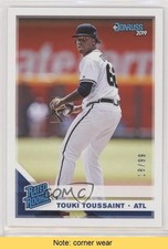 2019 Panini Donruss Rated Rookie Holo Back 18/99 Touki Toussaint #50 READ sh7