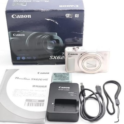 Canon PowerShot SX620 HS White 20.2MP 25x Optical Zoom Digital Camera w/Box