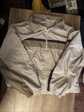 Vintage Champion Track Jacket Men’s Size XL Full Zip Beige Light Weight