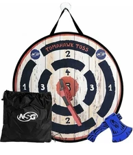 NSG Tomahawk Toss Axe Throwing Game Foam Target Set Indoor Outdoor Kids & Adults