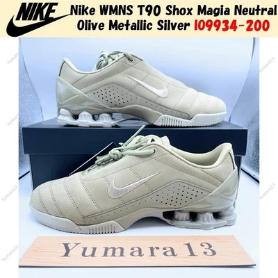 Nike WMNS T90 Shox Magia Neutral Olive Metallic Silver IO9934-200 Taille Femme - Photo 1/4