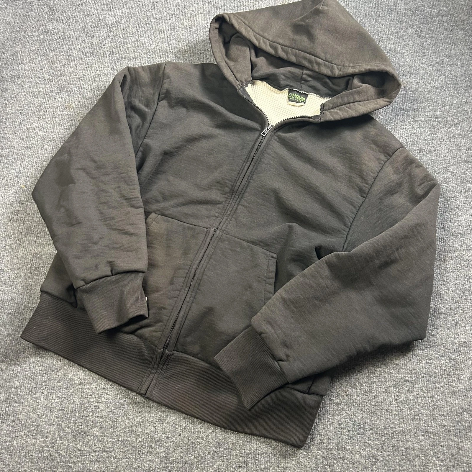 Camber Hoodie Mens Large Brown Thermal Lined Full Zip Sweatshirt Made USA
Opens in a new window or t