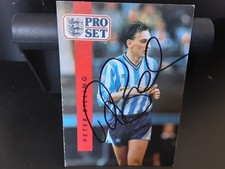 Tarjeta comercial de fútbol americano PETER BILLING - COVENTRY CITY firmada a mano PRO SET SERIE #1
