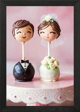 Wedding Cake Pops Framed Wall Art Poster Canvas Print Picture