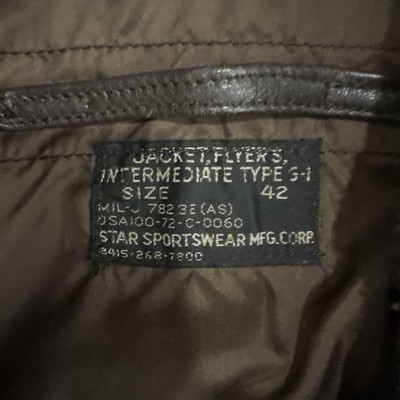 なおき！STAR SPORTSWEAR G-1 フライトジャケット 42 Vintage NEW G-1 flight jacket Star Sportswear size 42 Great