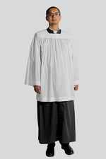 Square Neck Surplice with Lace Trim for Priests