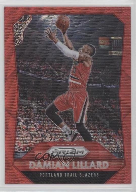 2015-16 Panini Prizm Ruby Wave Prizm /350 Damian Lillard #179