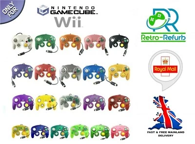 Wired Controller for Gamecube / Nintendo Wii Console - Solid and Transparent UK