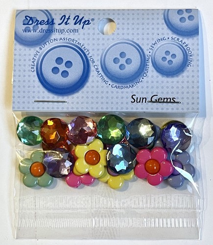 SONNENSCHMUCK Blumen Strass Gänseblümchen von Dress It Up Flatback RIESIGES LOS (11) Pkg. - Bild 2 von 7