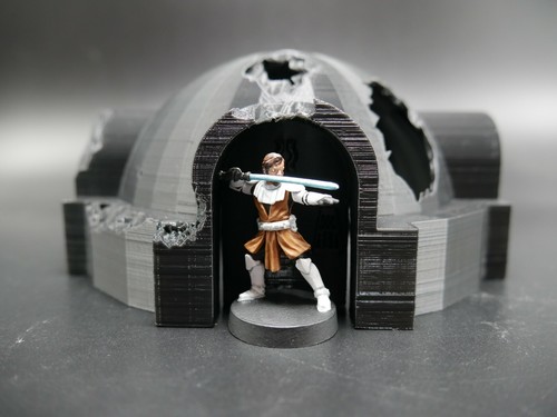 Tabletop Terrain 3D Printed Large Ruined Tatooine Hut for Star Wars Legion - Picture 6 of 12