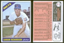 (15767) 1966 Topps 51 Gordon Richardson Mets-NM