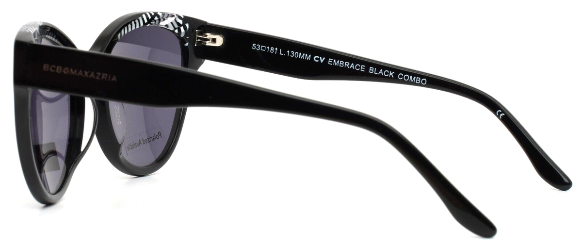 BCBGMAXAZRIA Embrace Black Combo Womens Cat Eye Sunglasses 