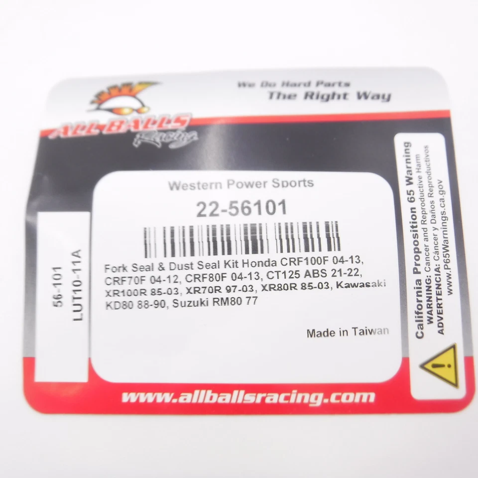 All Balls Fork Seal & Dust Seal Kit 22-56101 for 2004-2013 Honda CRF80F Foto 3 de 3