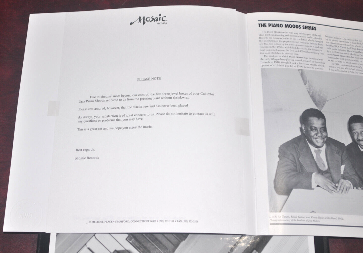 Mosaic MD7-199 The Columbia Jazz Piano Moods Sessions #0278/5000 